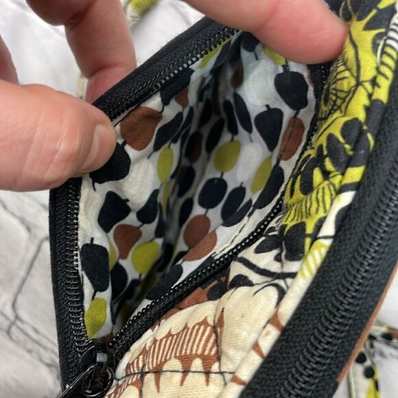 Vera Bradley Mini Hipster Cocoa Moss Crossbody Adjustable Strap Quilted Bag - Picture 5 of 12